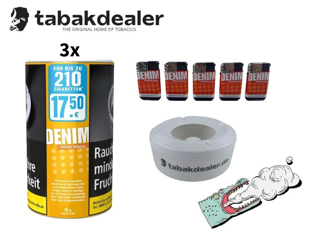 3x Denim Volumentabak 90g