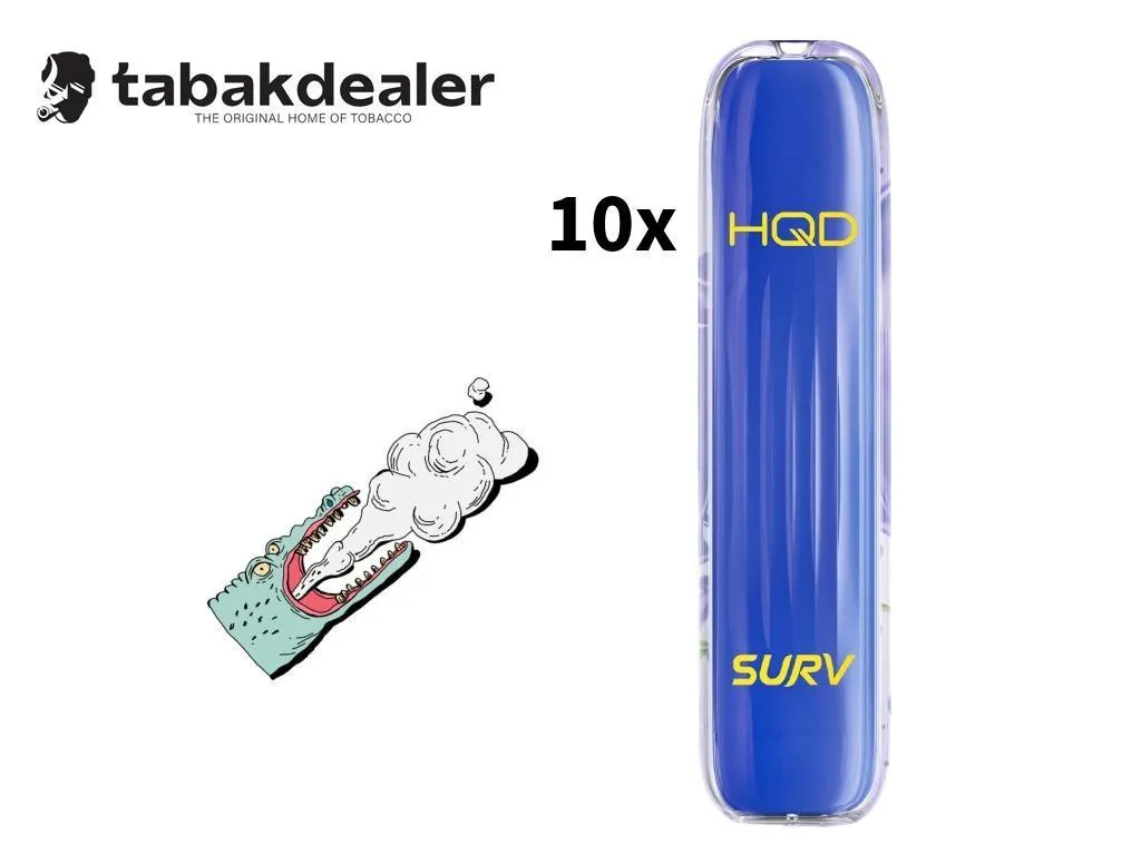 HQD SURV Blueberry Lemon 10 Stück