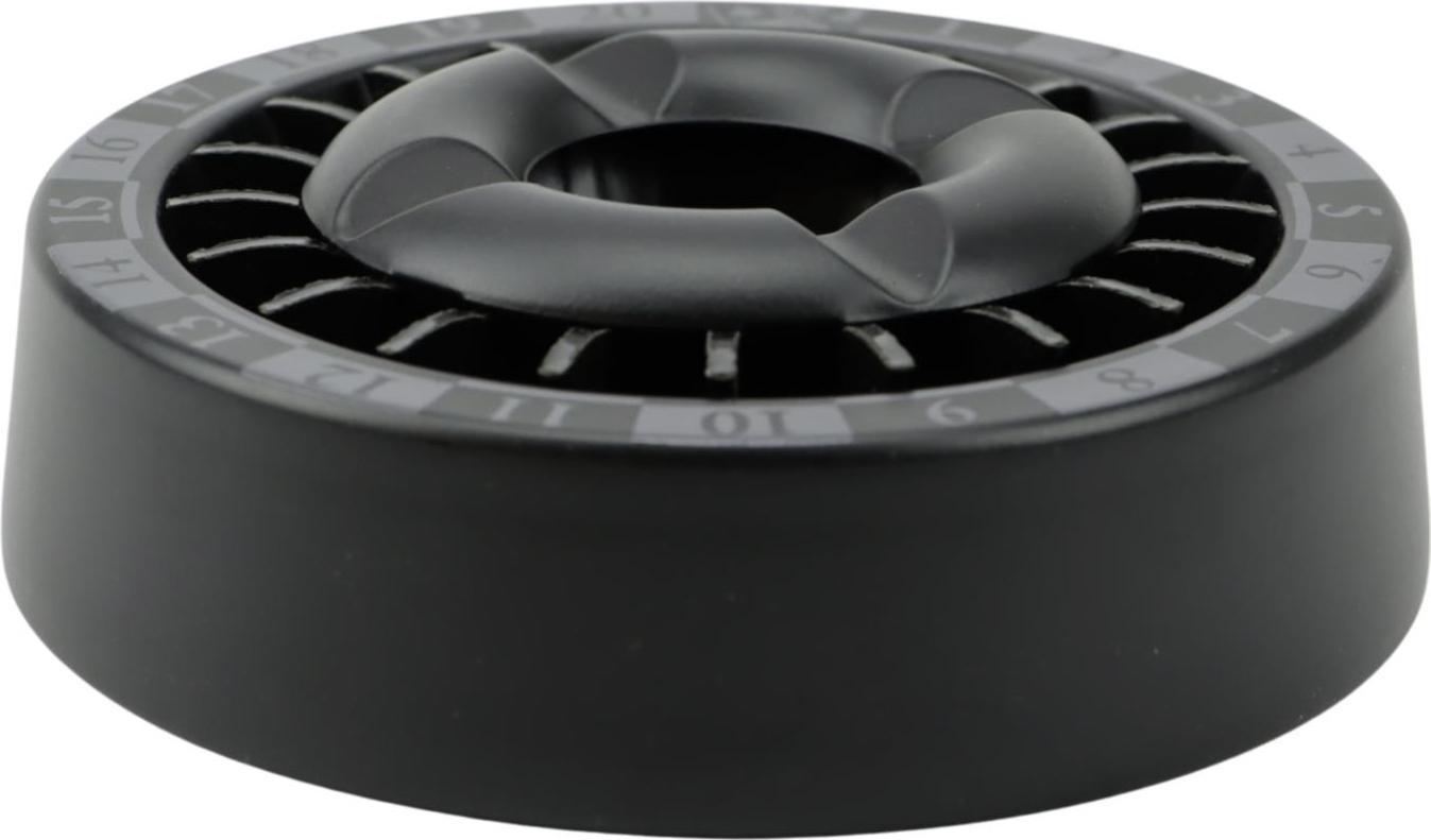 Ascher mit Stern-Einsatz Casino schwarz 1 Stück