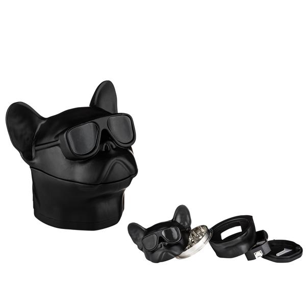 Super Heroes Grinder 4tlg. Hund mit Brille schwarz 1 Super Heroes Grinder 4tlg. Hund mit Brille schwarz 1