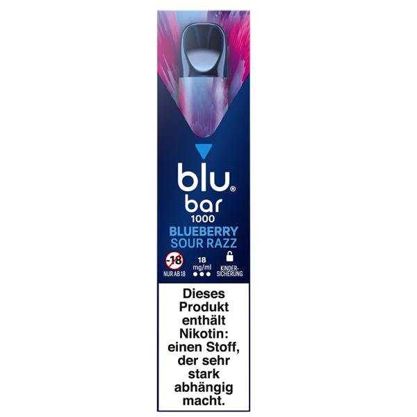 blu bar Blueb. Sour Razz E-Shisha 18mg/ml Nikotin
