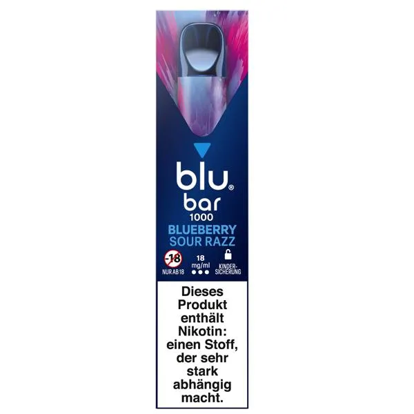 blu bar Blueb. Sour Razz E-Shisha 18mg/ml Nikotin