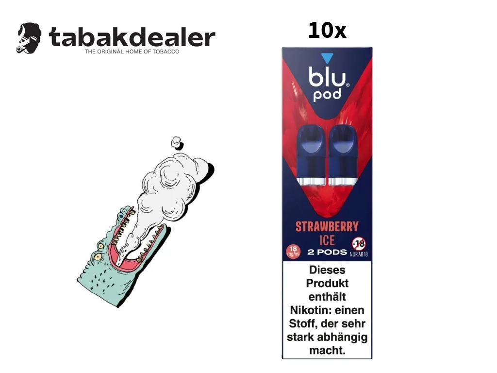 10x blu Pod Strawberry Ice 18mg/ml