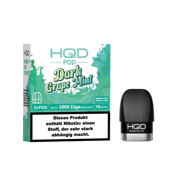 HQD Cirak 2 Pod Dark Grape Mint 18mg/ml Nikotin HQD Cirak 2 Pod Dark Grape Mint 18mg/ml Nikotin