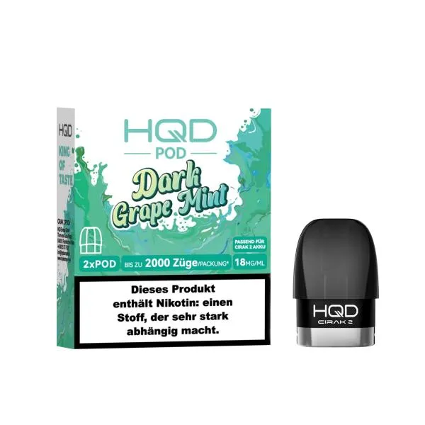 HQD Cirak 2 Pod Dark Grape Mint 18mg/ml Nikotin