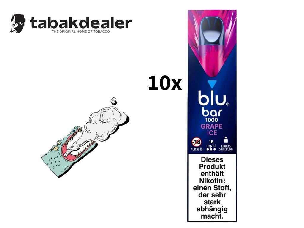 blu bar Grape Ice E-Shisha 18mg/ml 10 Stück 10 x 1 Stück