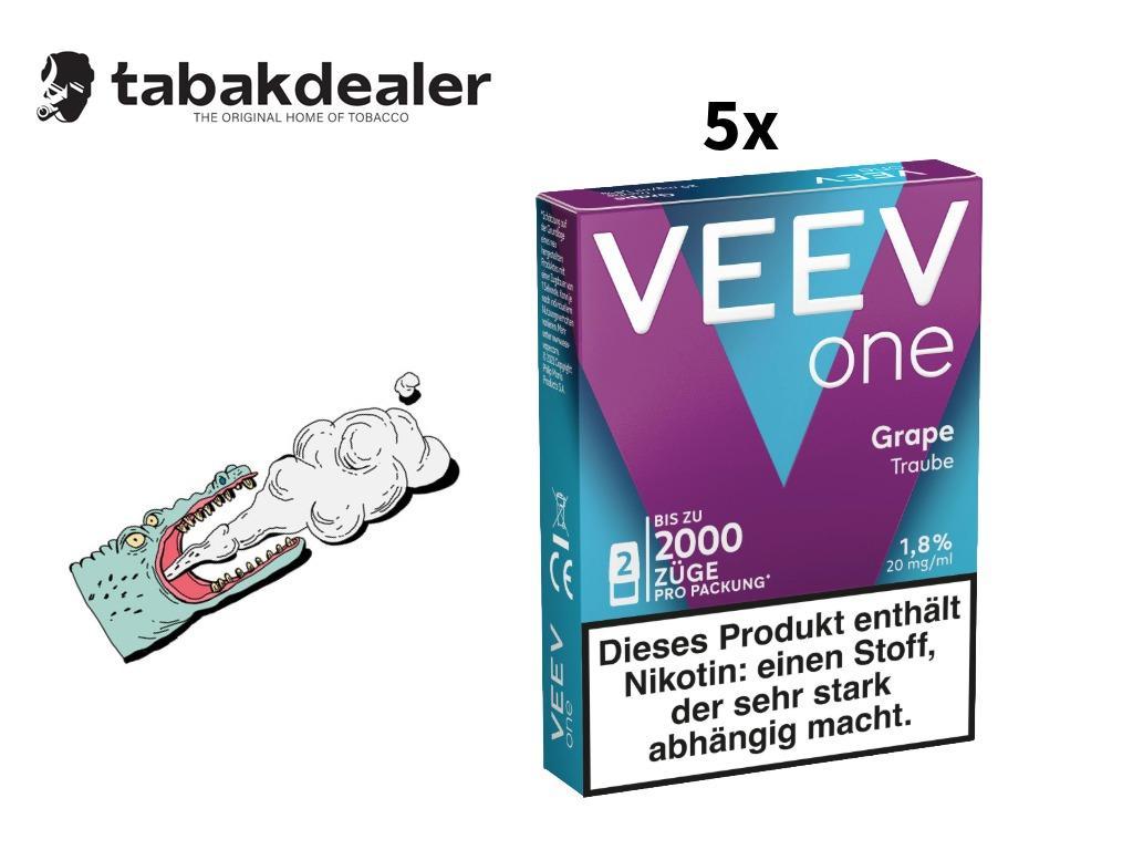 5x Veev One Pod Grape 