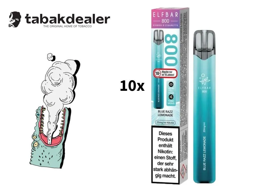 10x Elf Bar 800 Blue Razz Lemonade