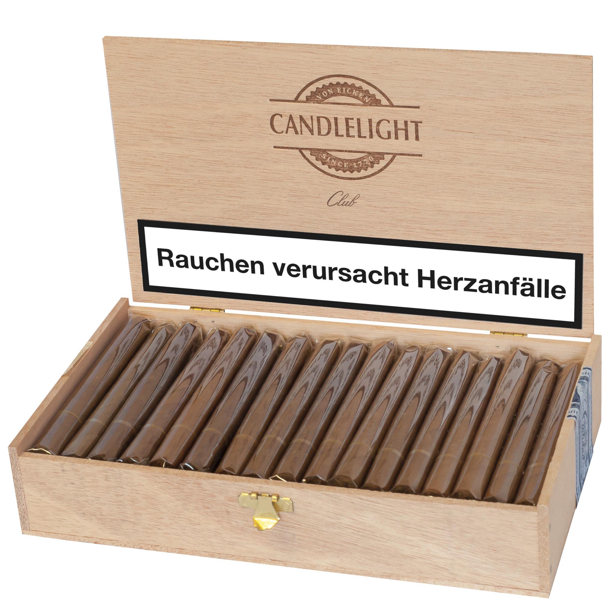 Candlelight Senoritas Club Sumatra Zigarren Holzkiste 1 x 50 Zigarillos