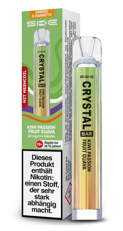 SKE Crystal Bar Kiwi Passionfruit Guave 20mg/ml Nikotin