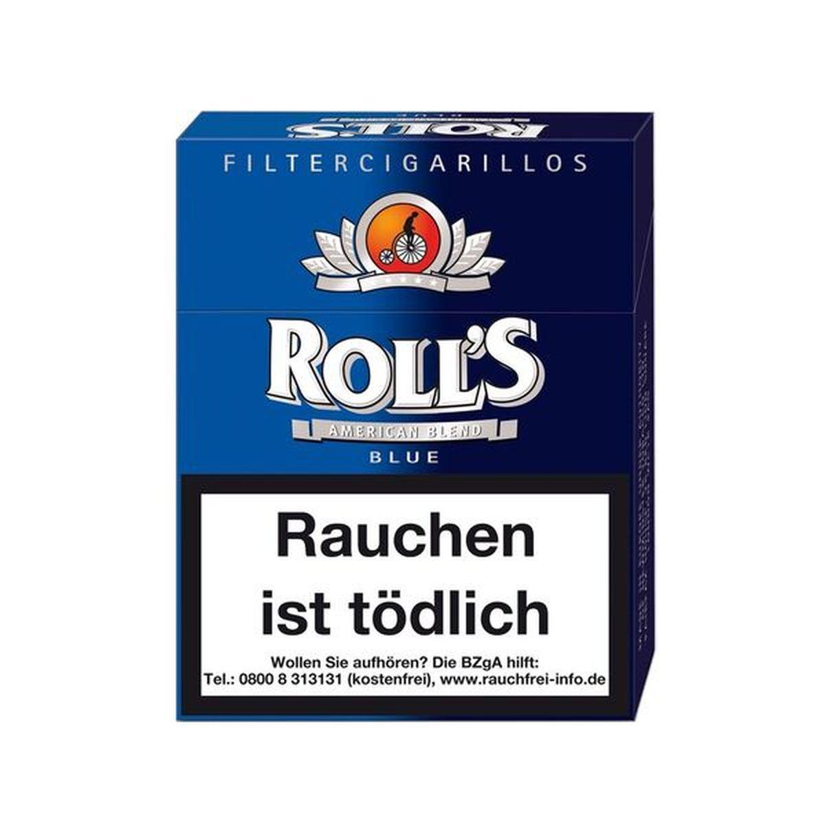 Rolls Exclusive Blue Naturdeckblatt 8 x 23 Zigarrillo