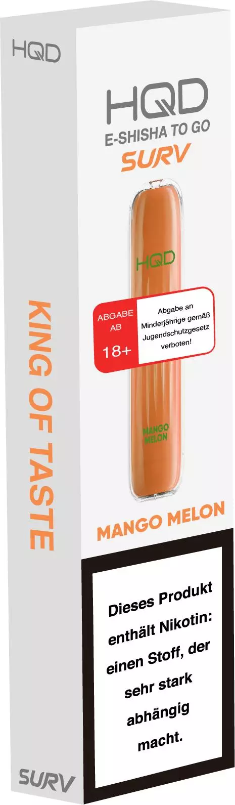 HQD SURV Mango Melon Ice E-Shisha Einweg 18mg/ml Nikotin