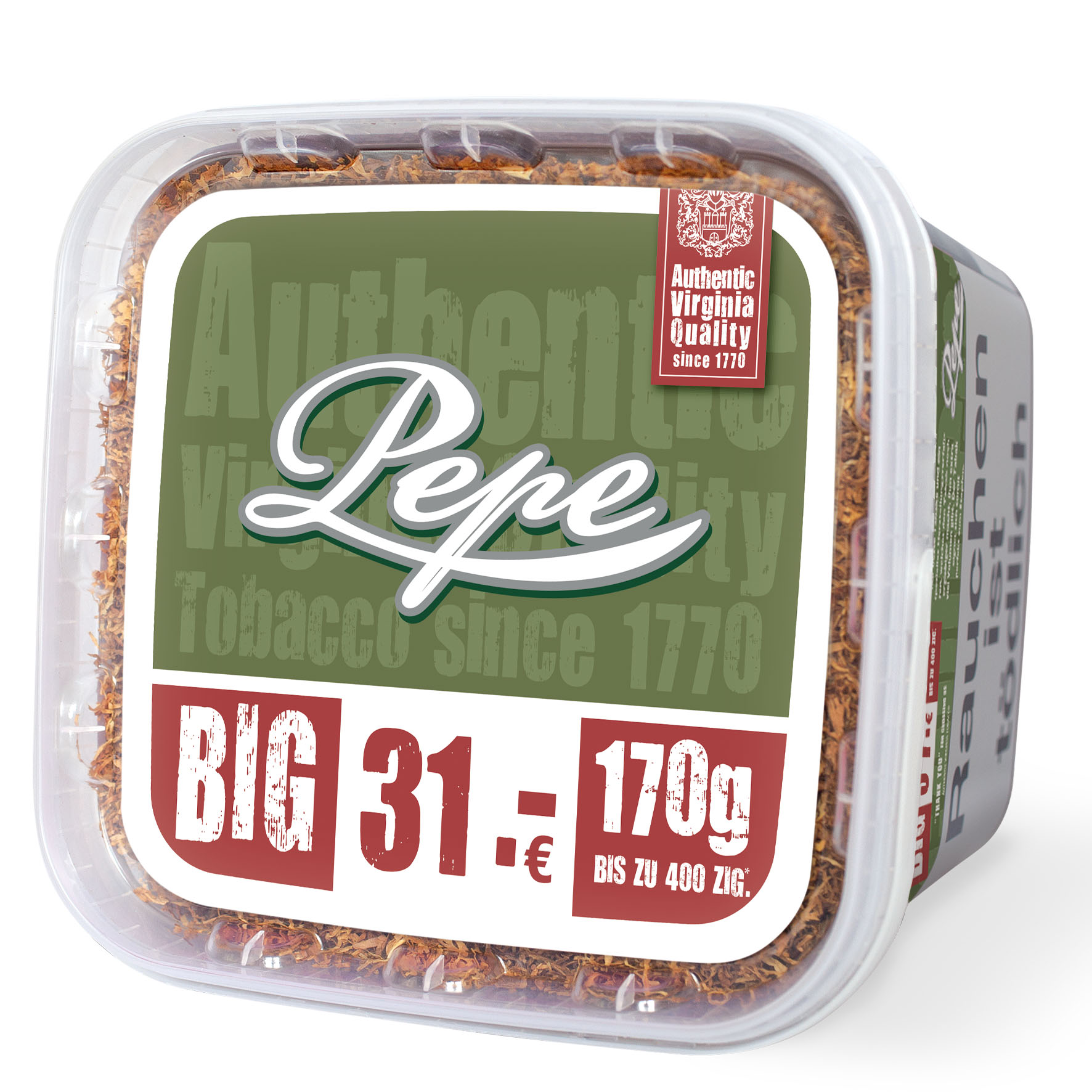 Pepe Rich Green Volumentabak Big Box 1 x 170g Tabak