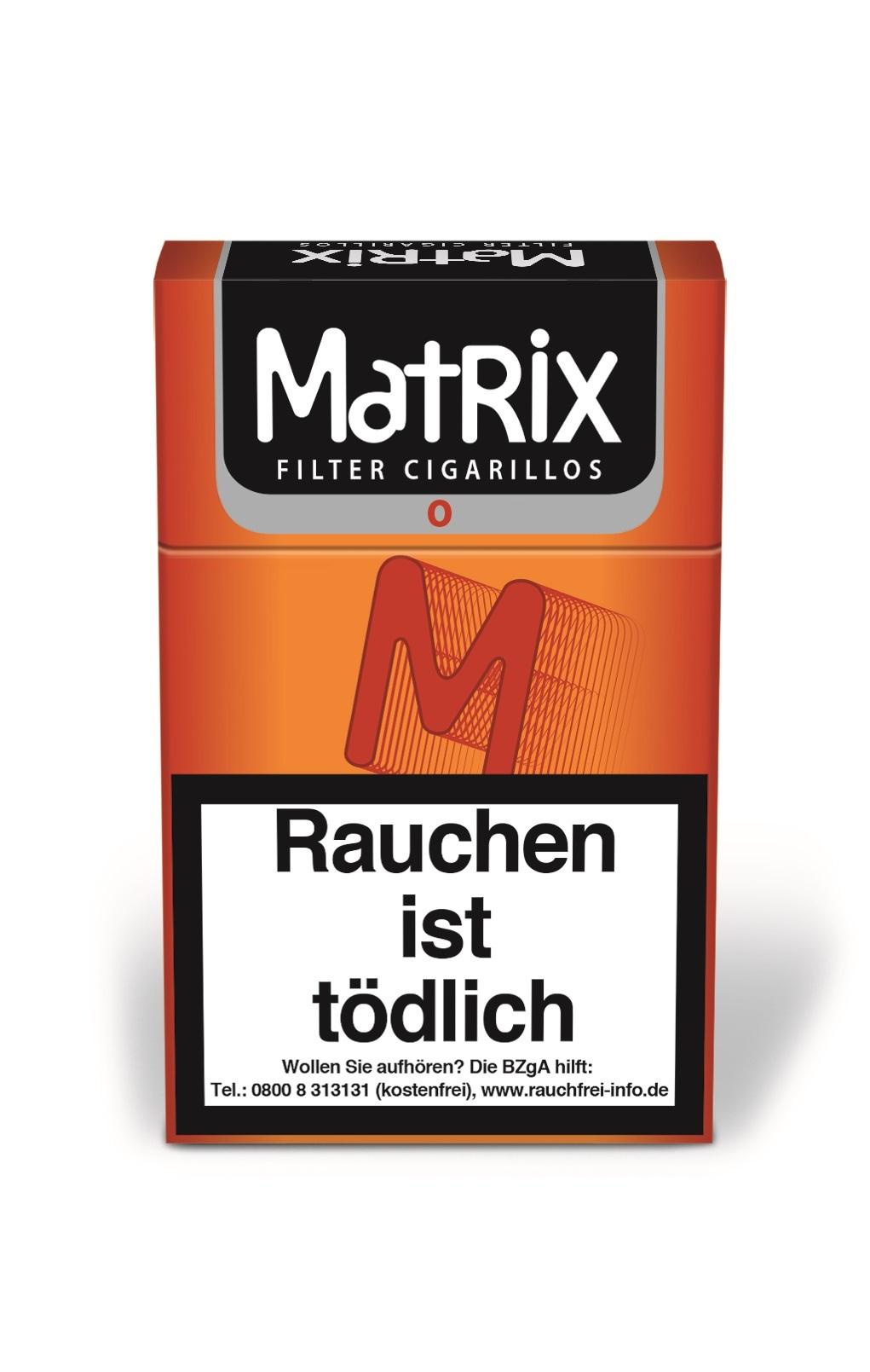 Matrix Orange Filter Naturdeckblatt 10 x 17 Zigarillos