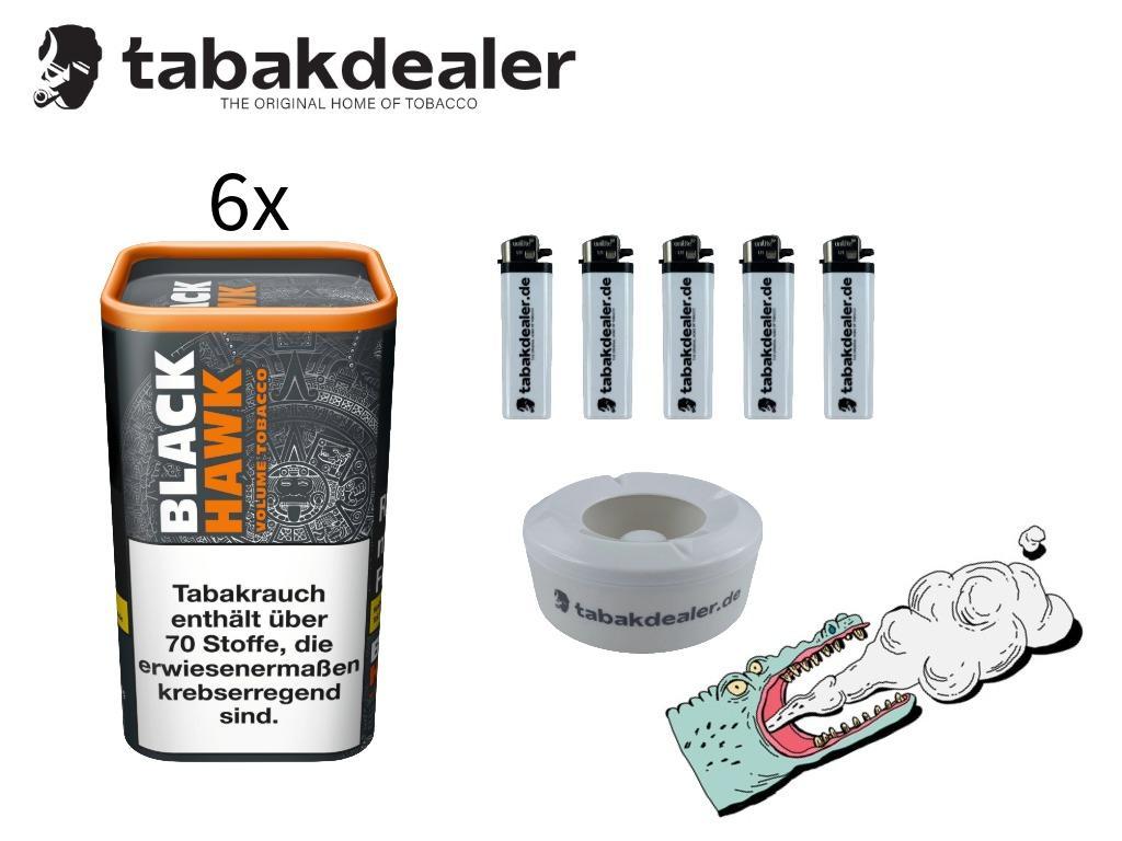 6x Black Hawk Volumentabak 90g  6x Black Hawk Volumentabak 90g