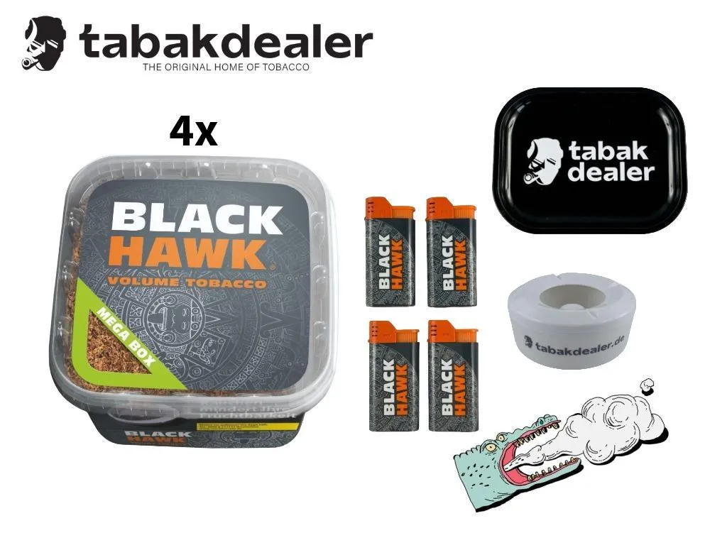 4x Black Hawk Mega Volumentabak 230g