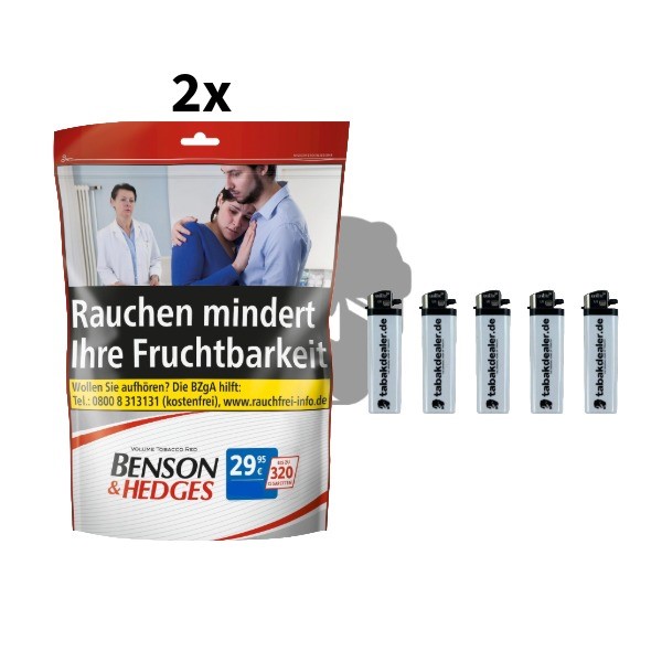 2x Benson & Hedges Volumentabak 135g 2x Benson & Hedges Volumentabak 135g
