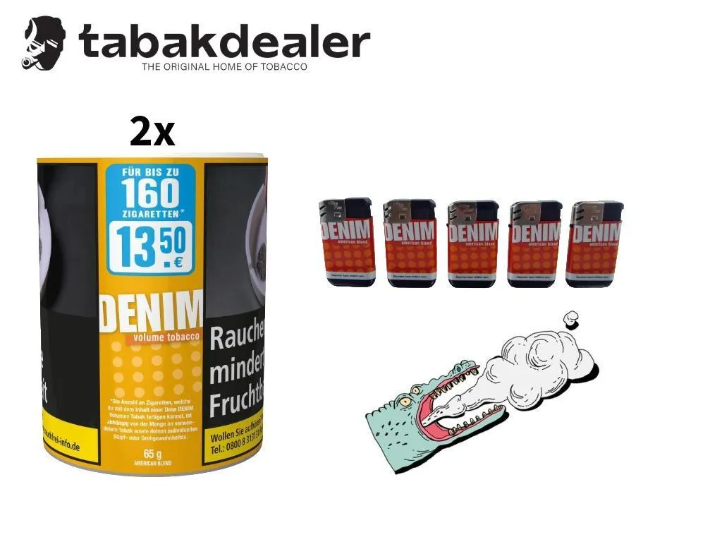 2x Denim Volumentabak 65g