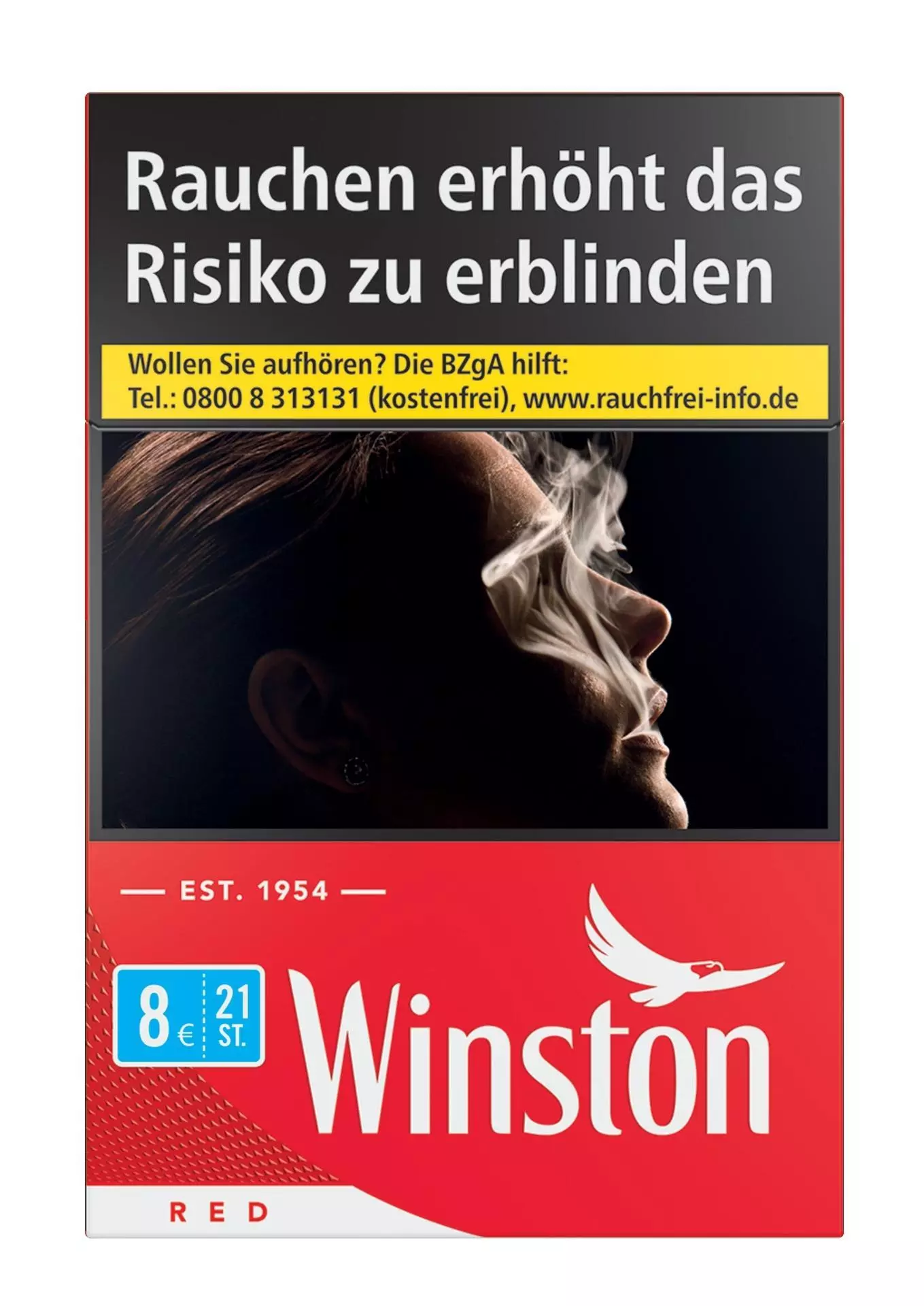 "Alter Preis" Winston Red L 10 x 22 Zigaretten