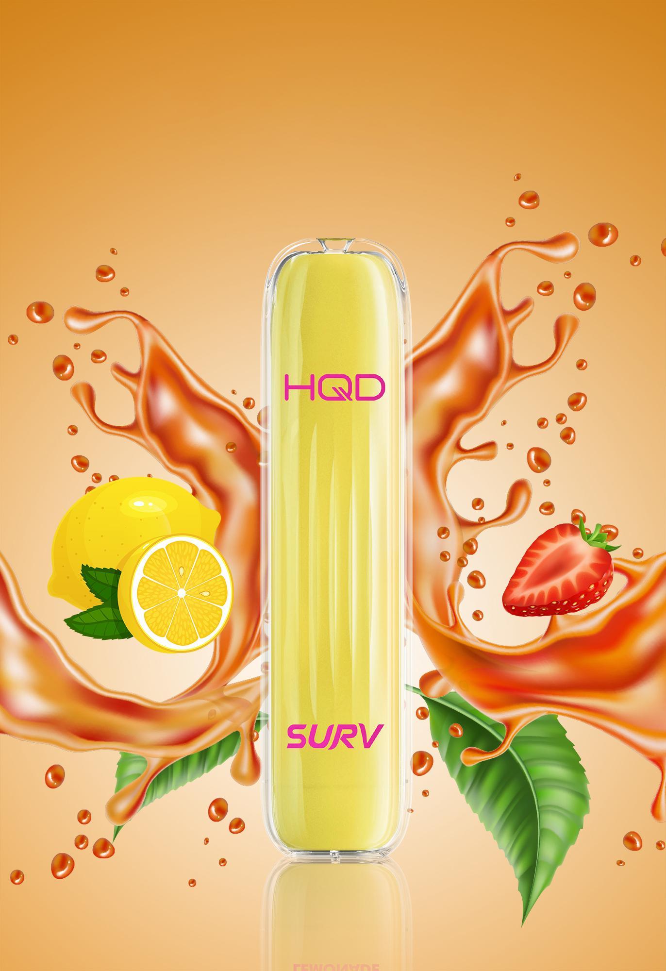 HQD SURV Strawberry Lemon E-Shisha Einweg 18mg/ml Nikotin