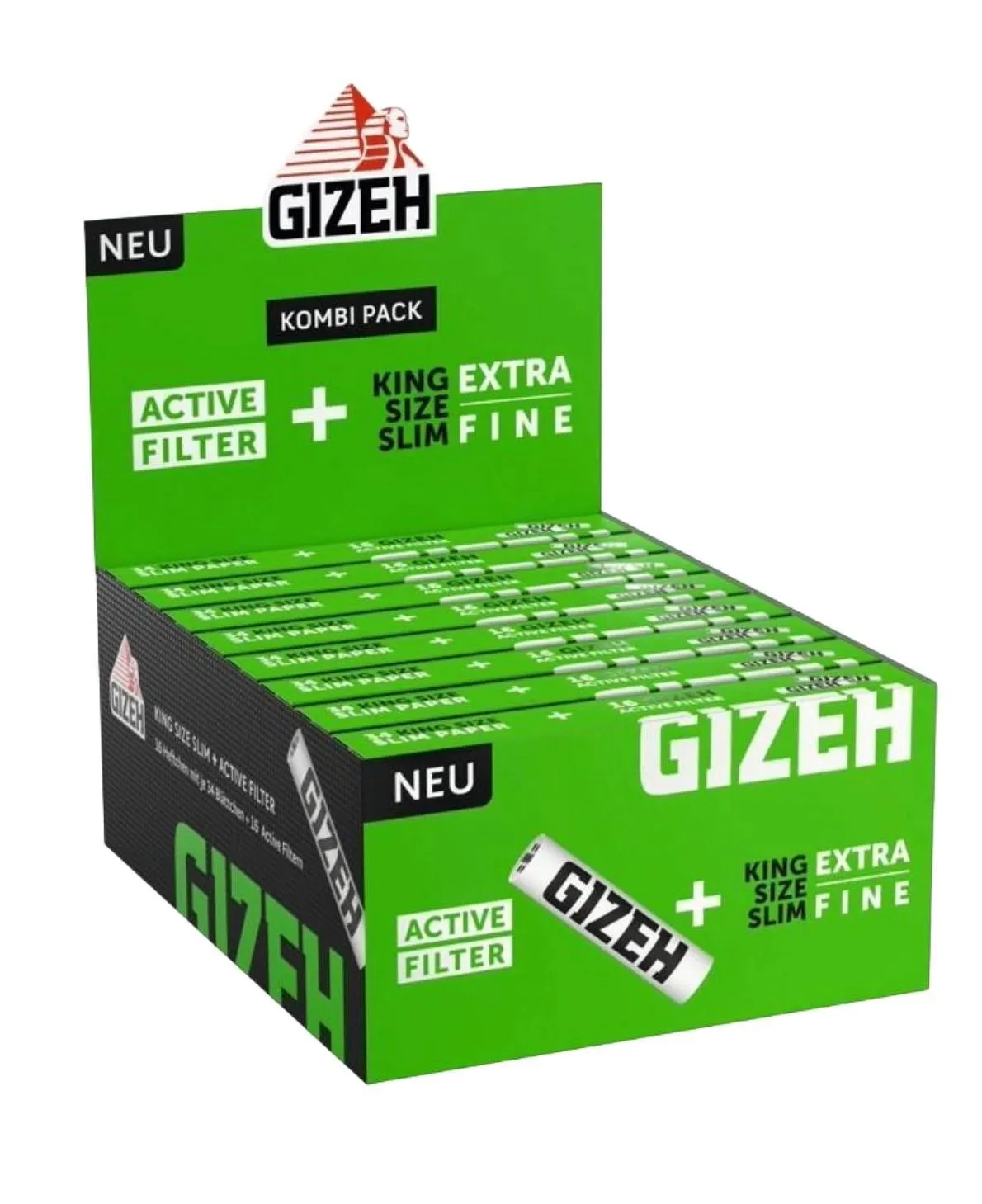 GIZEH BLACK KSS + Active Filter 16 x 34 Blättchen