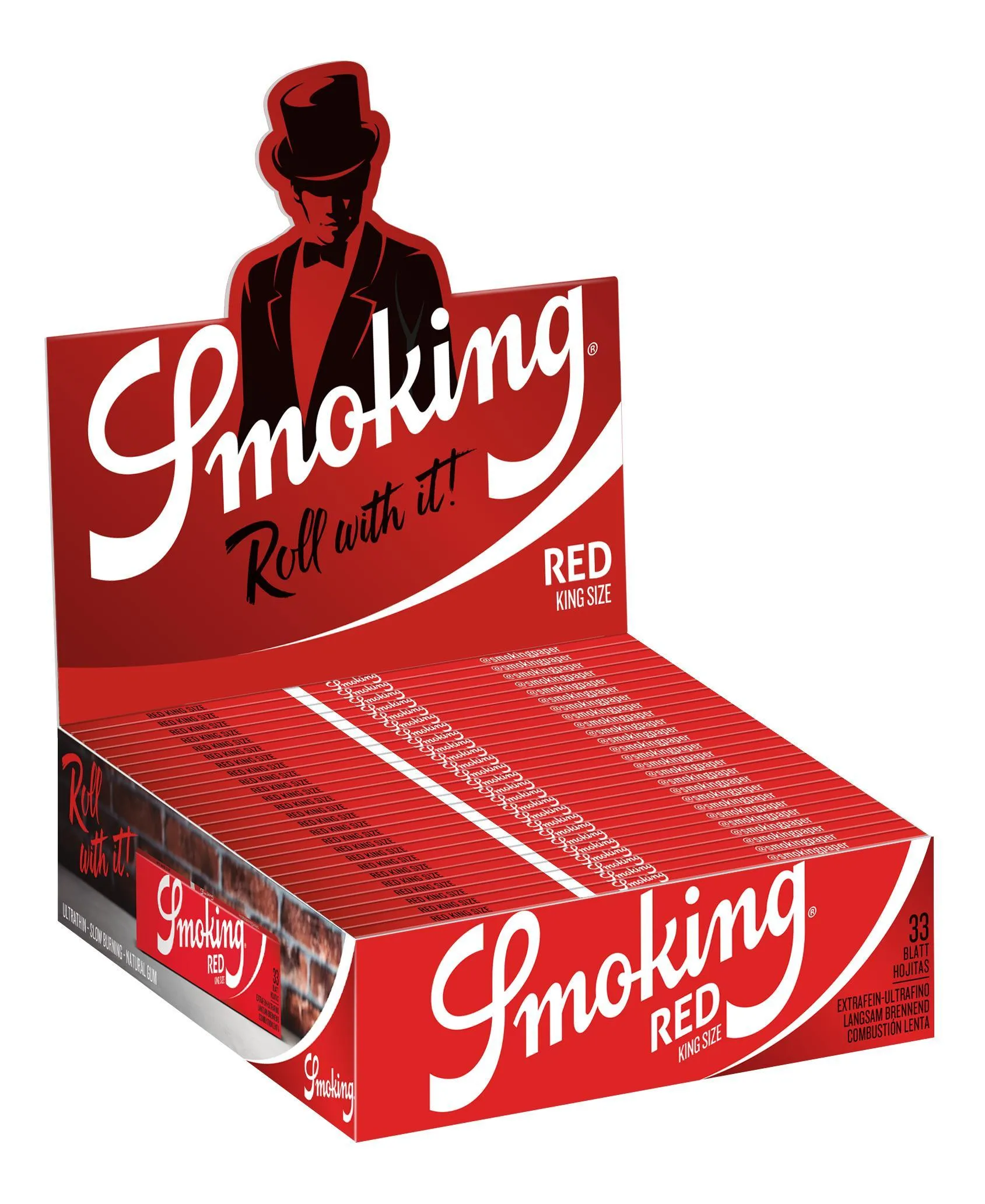 Smoking KS Red 50 x 33 Blättchen