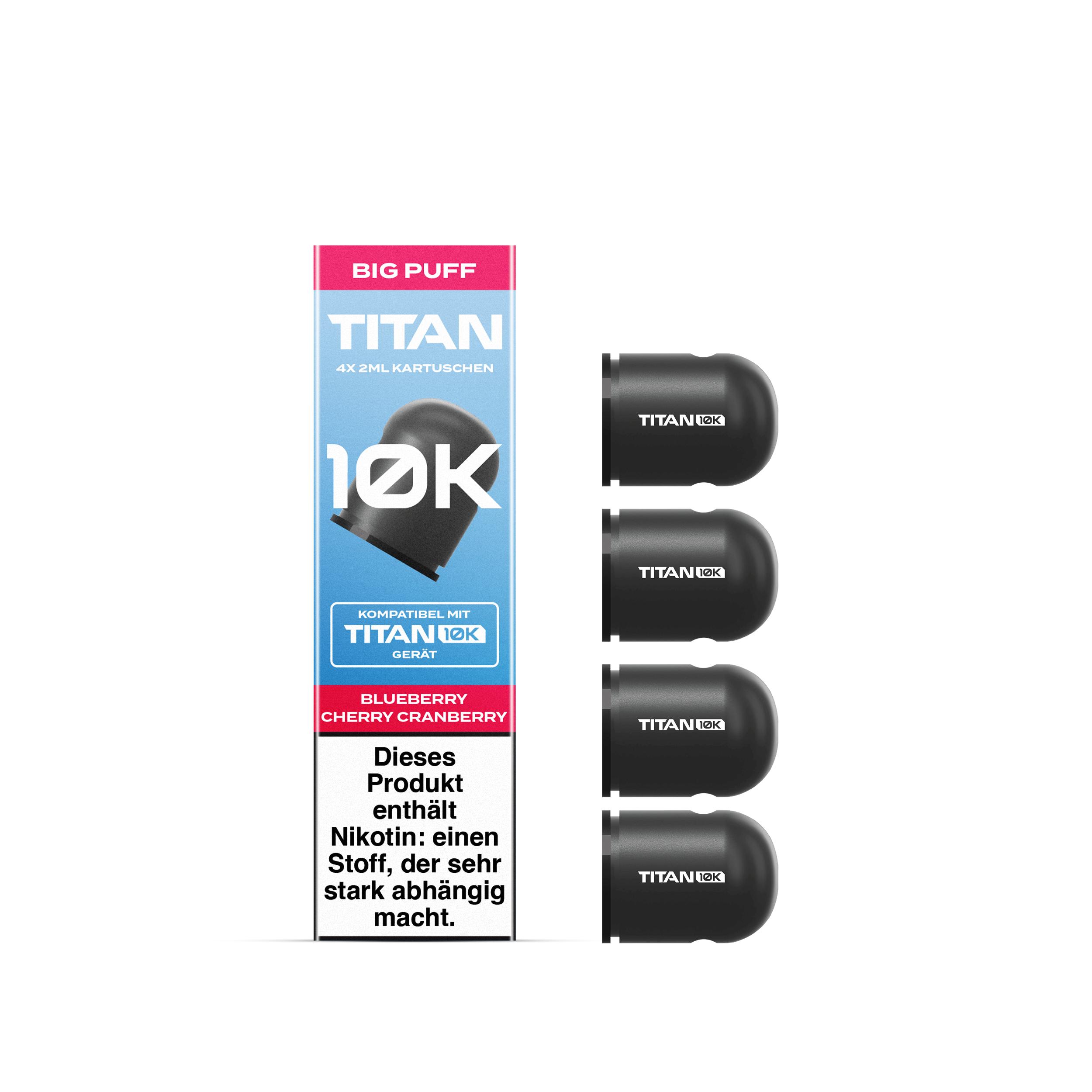 Titan 4 x 2ml Caps Blueberry Cherry Cranberry 20mg