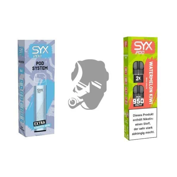 SYX Pod Blue + Cartridge Watermelon Kiwi