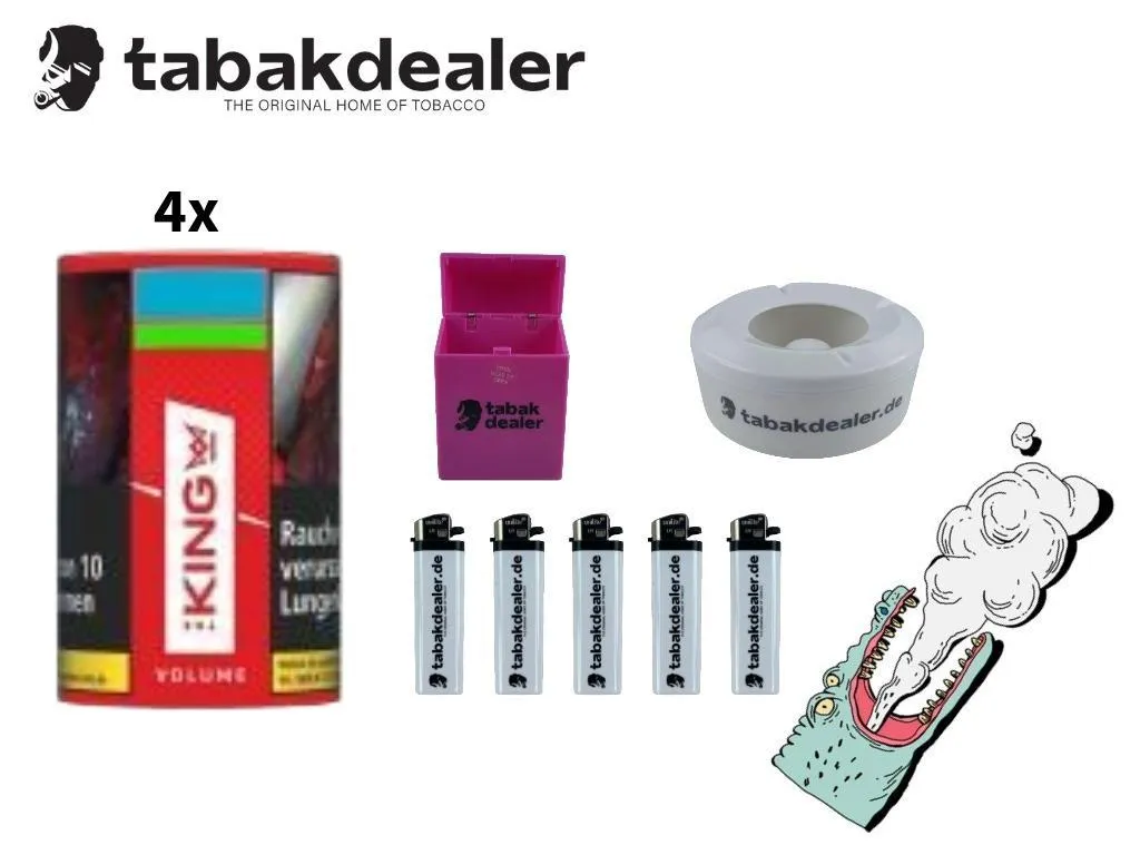 4x King Red Volumentabak 90g
