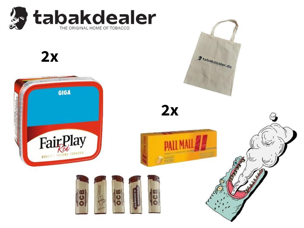 2 x Fair Play Mega Box 220g, 400 Hülsen, OCB FZ, TD Tasche
