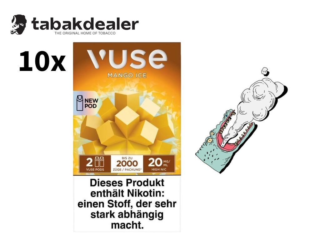 10x Vuse Pro Caps Mango Ice 20mg 10 x 2 Pods