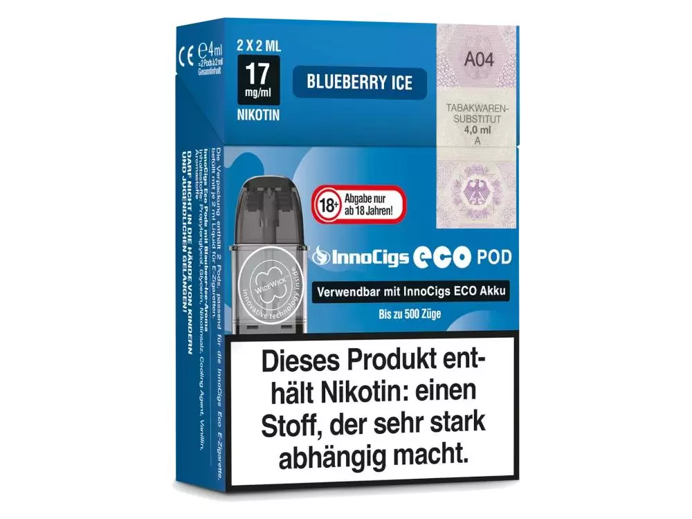 Innocigs Eco Blueberry Ice ( 2 Stück pro Packung ) 17mg/ml Nikotin
