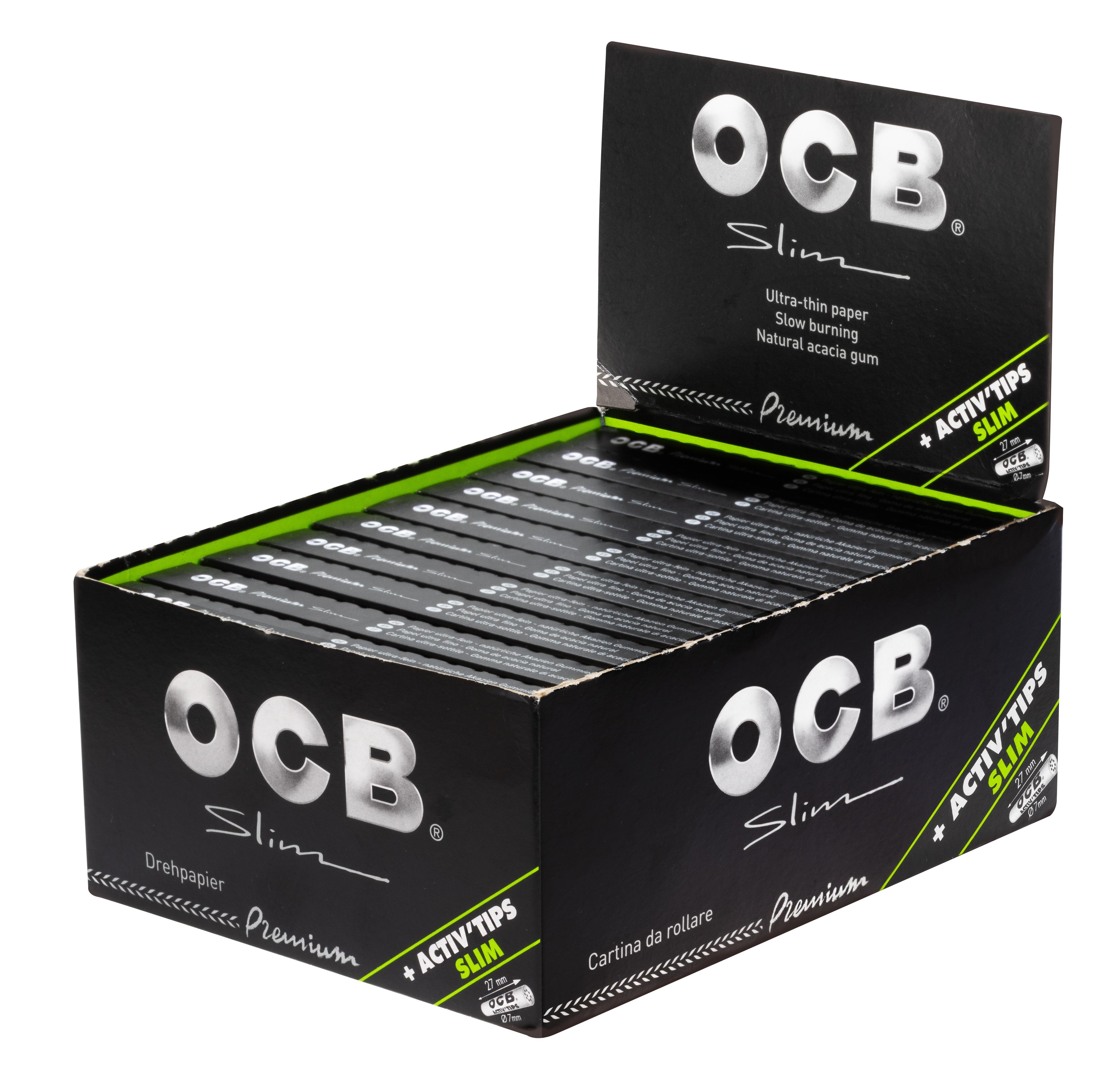 OCB Schwarz Premium Long Slim+ActivTips