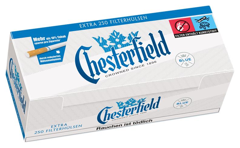 Chesterfield Hülsen Blue Extra  4 x 250 Stück