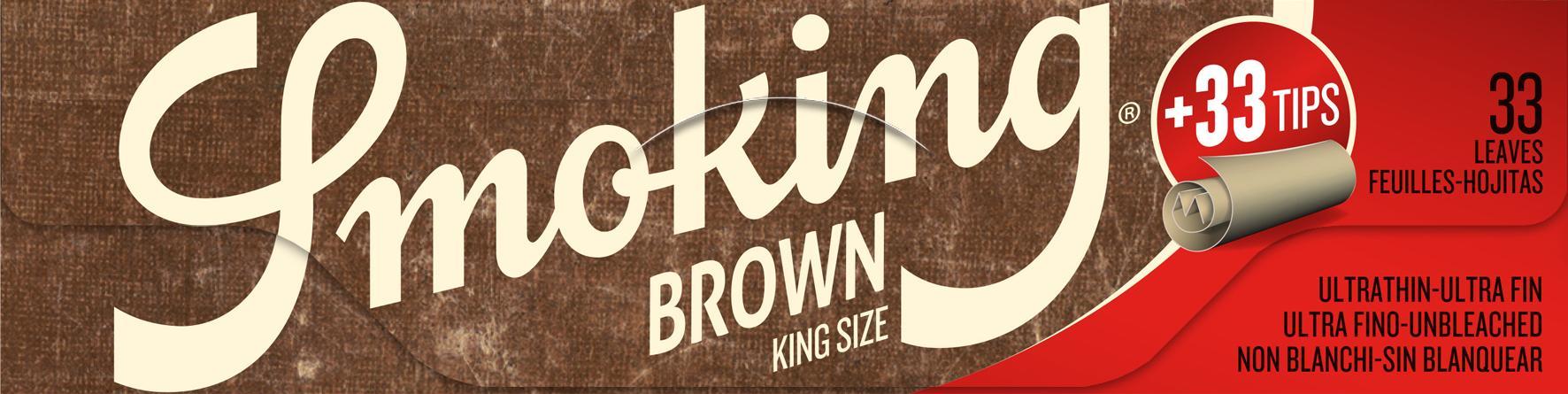 Smoking King Size Brown & Tips 33 x 24 Blättchen 