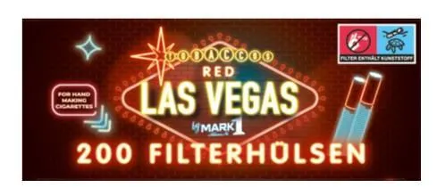 Las Vegas Red Filterhülsen 5 x 200 Stück