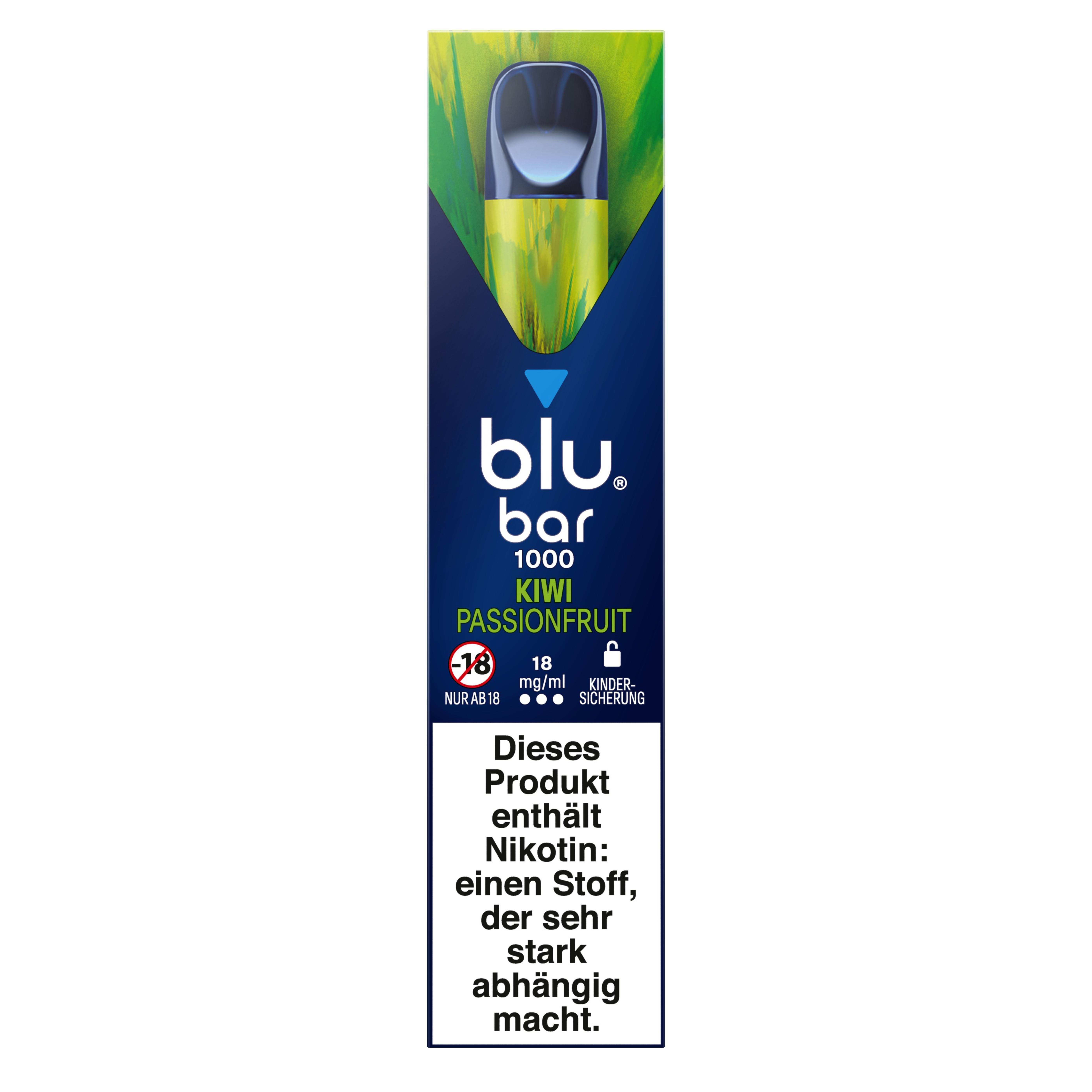 blu bar Kiwi Passionsfrucht E-Shisha 18mg/ml