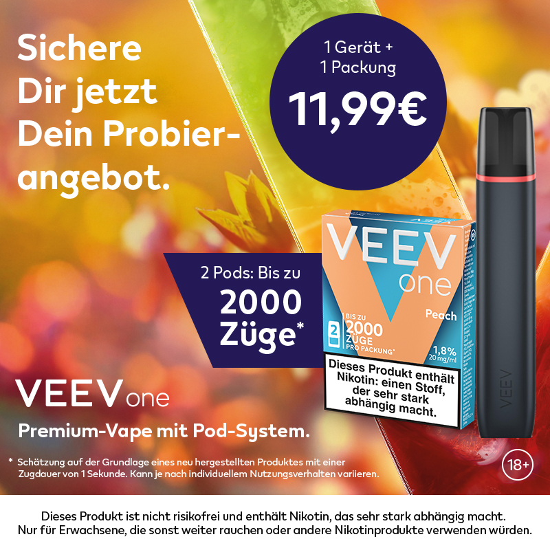 Veev Kit Black + 1 VEEV One Pod Peach 20mg/ml 1