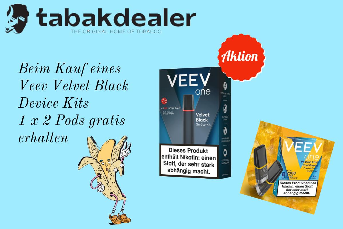 Veev Kit Black + 1 VEEV One Pod Passionsfruit Kiwi Guava 20mg/ml