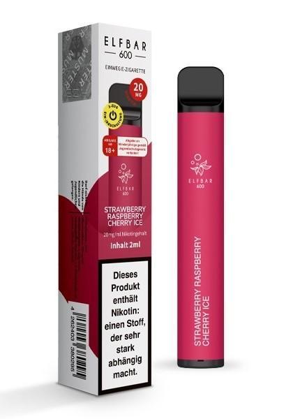 Elf Bar 600 Strawberry Raspberry Cherry Ice E-Shisha 20mg/ml Nikotin
