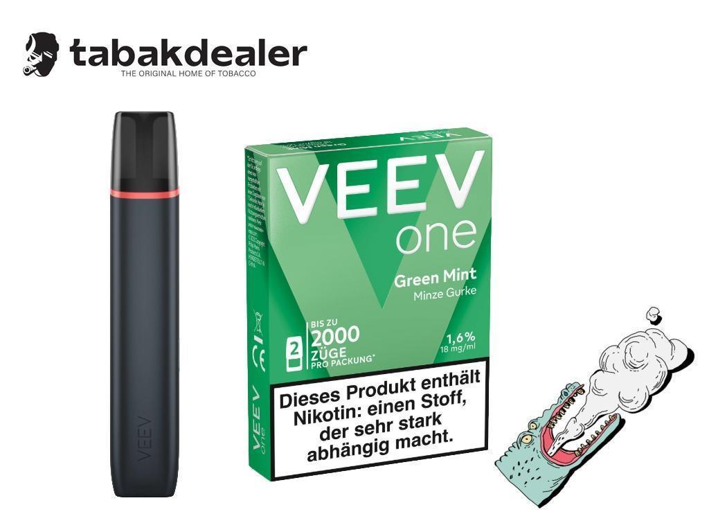 Veev One Kit Velvet Black Angebot Pod Green Mint 1 Stück