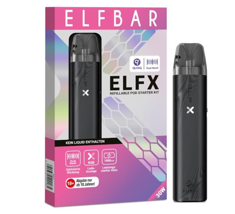 Elfbar - Elfx E-Zigaretten Set Schwarz 1 Stück