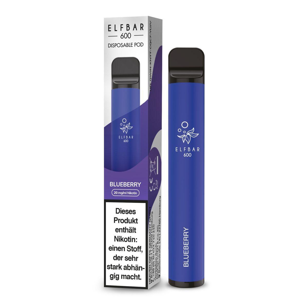 Elf Bar 600 Blueberry E-Shisha 20mg/ml Nikotin