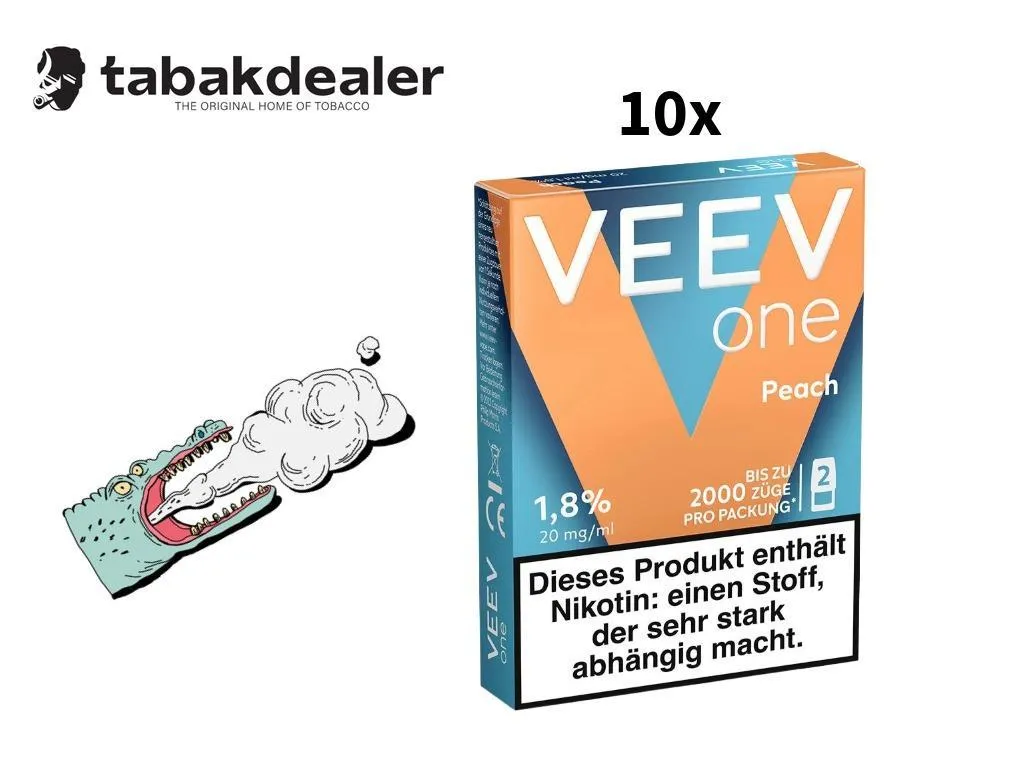 10x Veev One Pod Peach