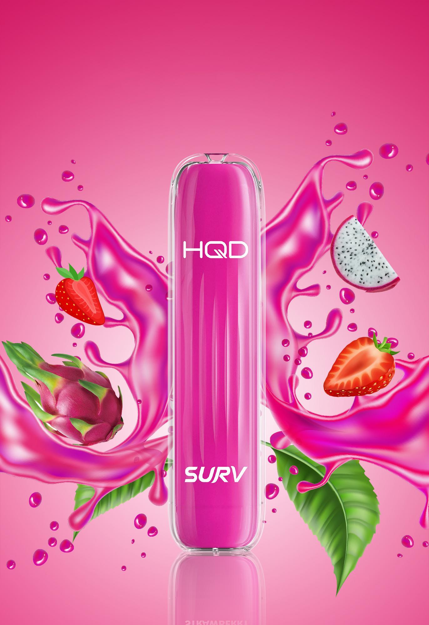 HQD SURV Dragon Strawberry E-Shisha Einweg 18mg/ml Nikotin