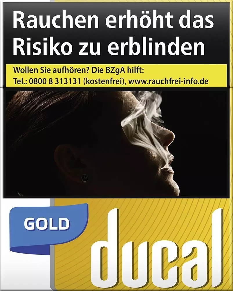 "Alter Preis" Ducal Gold Big 8 x 22 Zigaretten