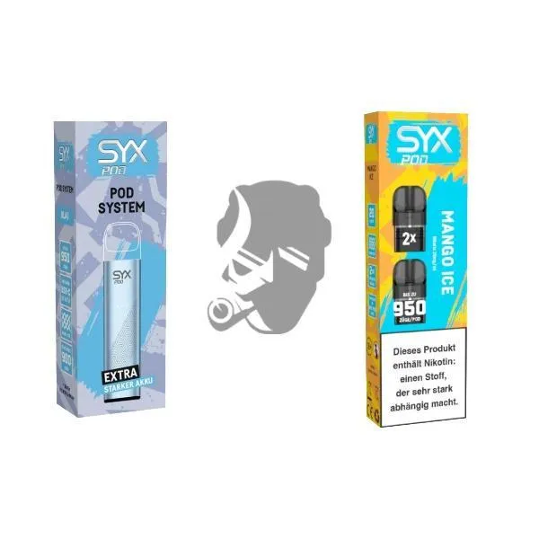 SYX Pod Blue + Cartridge Mango Ice