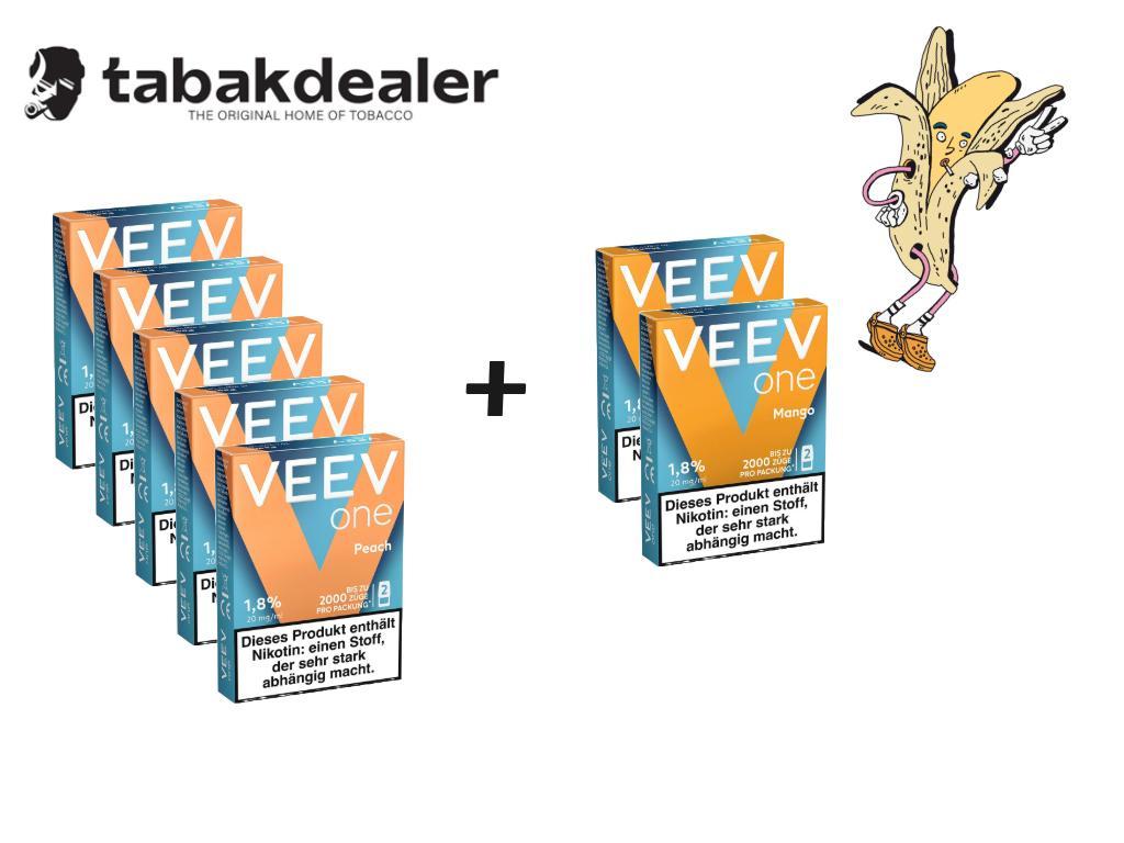 5 VEEV One Peach + 2 Gratis Mango 