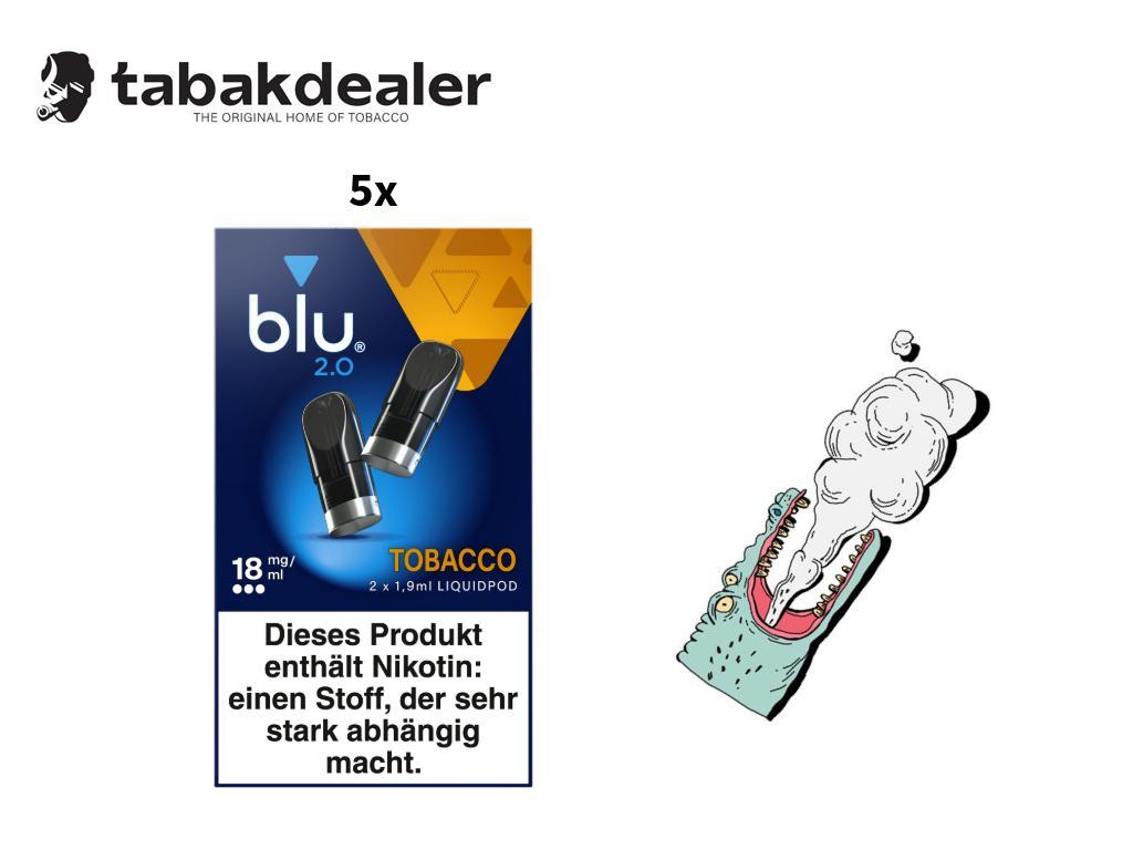 5x blu 2.0 Liquidpod tobacco 18mg/ml 