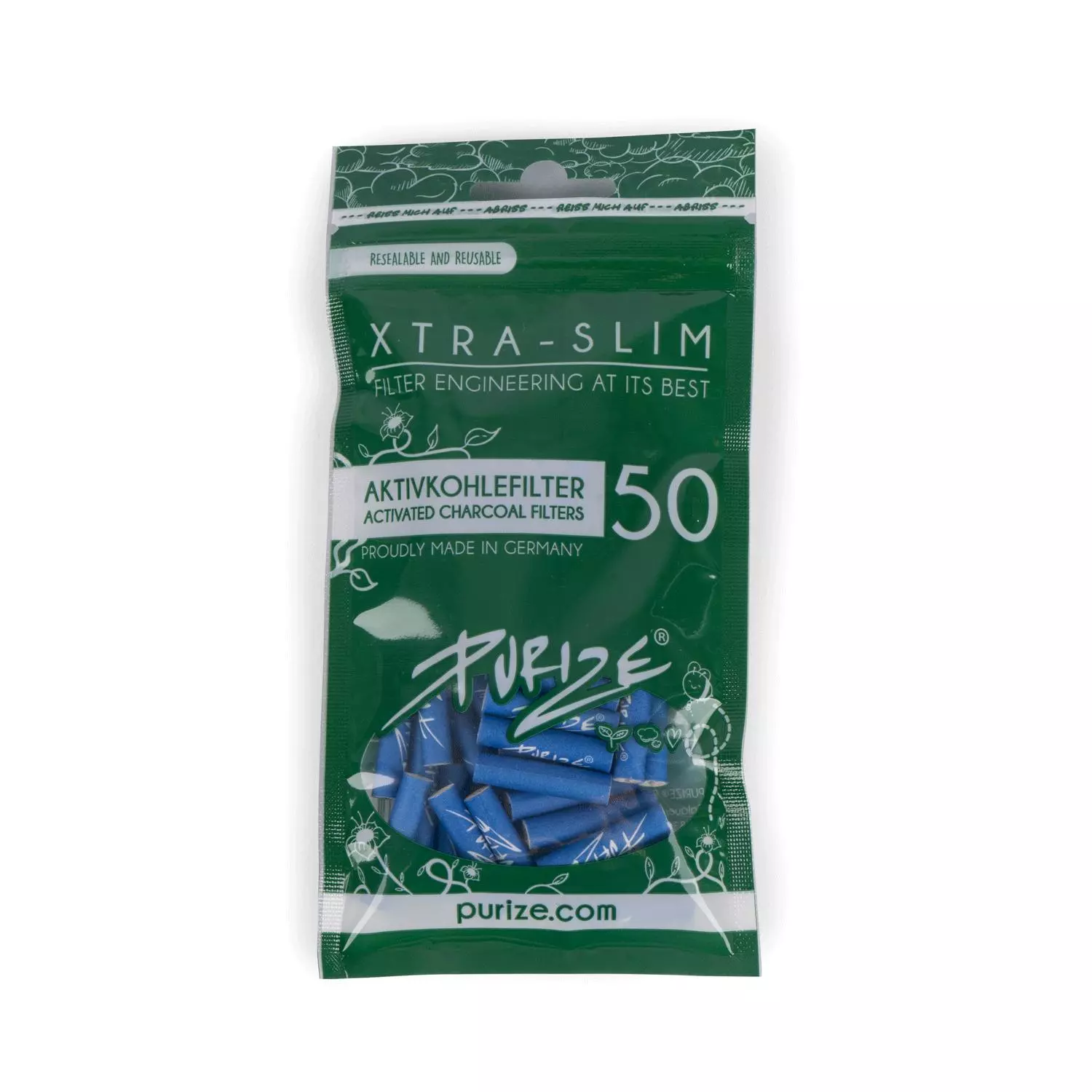 Purize Aktivkohlefilter XTRA Slim 50er blau